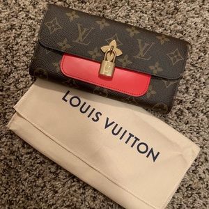 Louis Vuitton Flower Wallet in Red and Monogram
